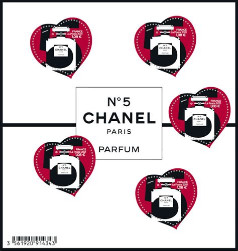 Cœur Chanel, Timbres français émis en 2021 .